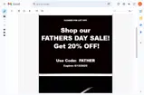 FATHER coupon verification screenshot