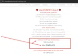 VALENTINES coupon verification screenshot