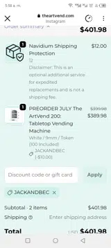 Jackandbec coupon verification screenshot