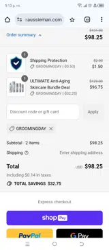 GROOMINGDAY coupon verification screenshot