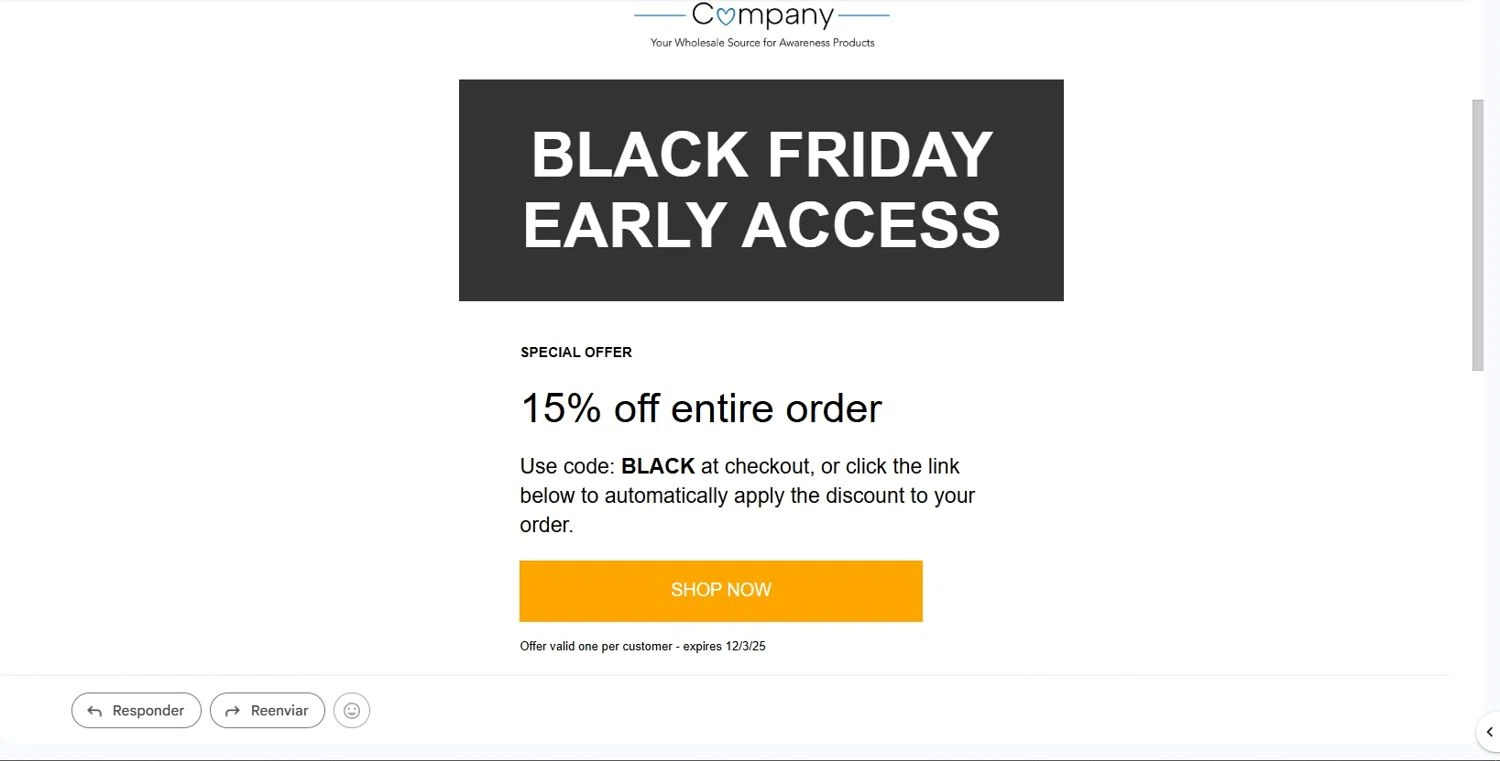 The Awareness Company promo code screenshot showing code BLACK applied at The Awareness Company checkout page. Uploaded by SimplyCodes community member Depressive on Nov 24, 2025