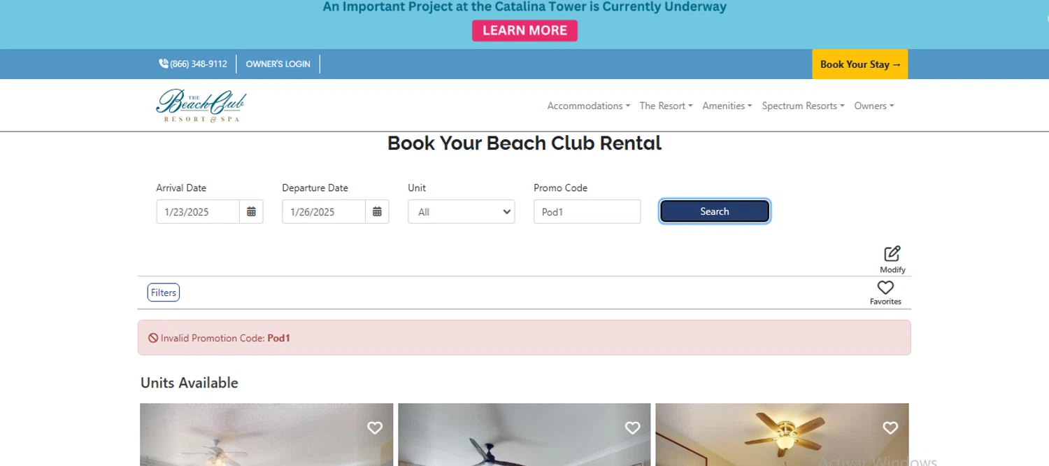 The Beach Club promo code screenshot showing code Pod1 applied at The Beach Club checkout page. Uploaded by SimplyCodes community member MOYSEY007 on Jan 21, 2025