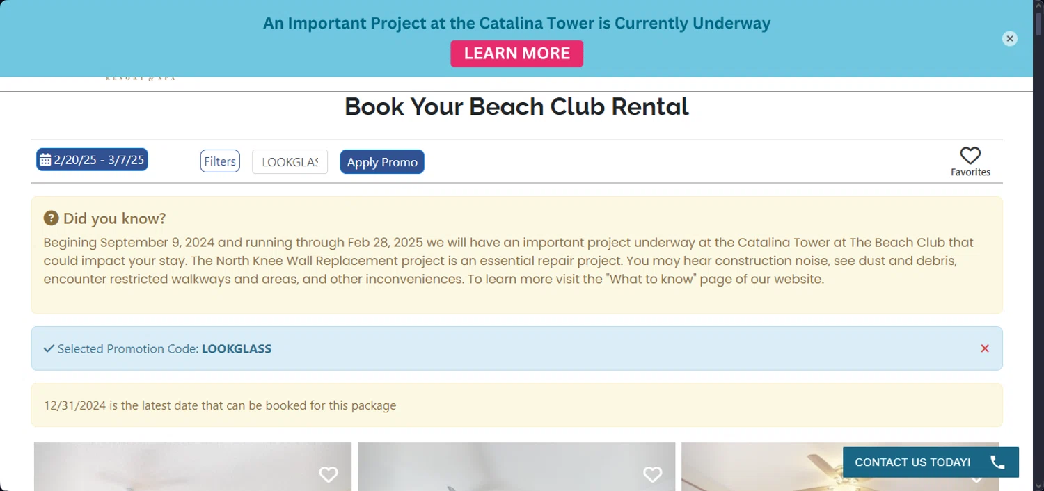 The Beach Club promo code screenshot showing code LOOKGLASS applied at The Beach Club checkout page. Uploaded by SimplyCodes community member Santi_ago on Feb 19, 2025