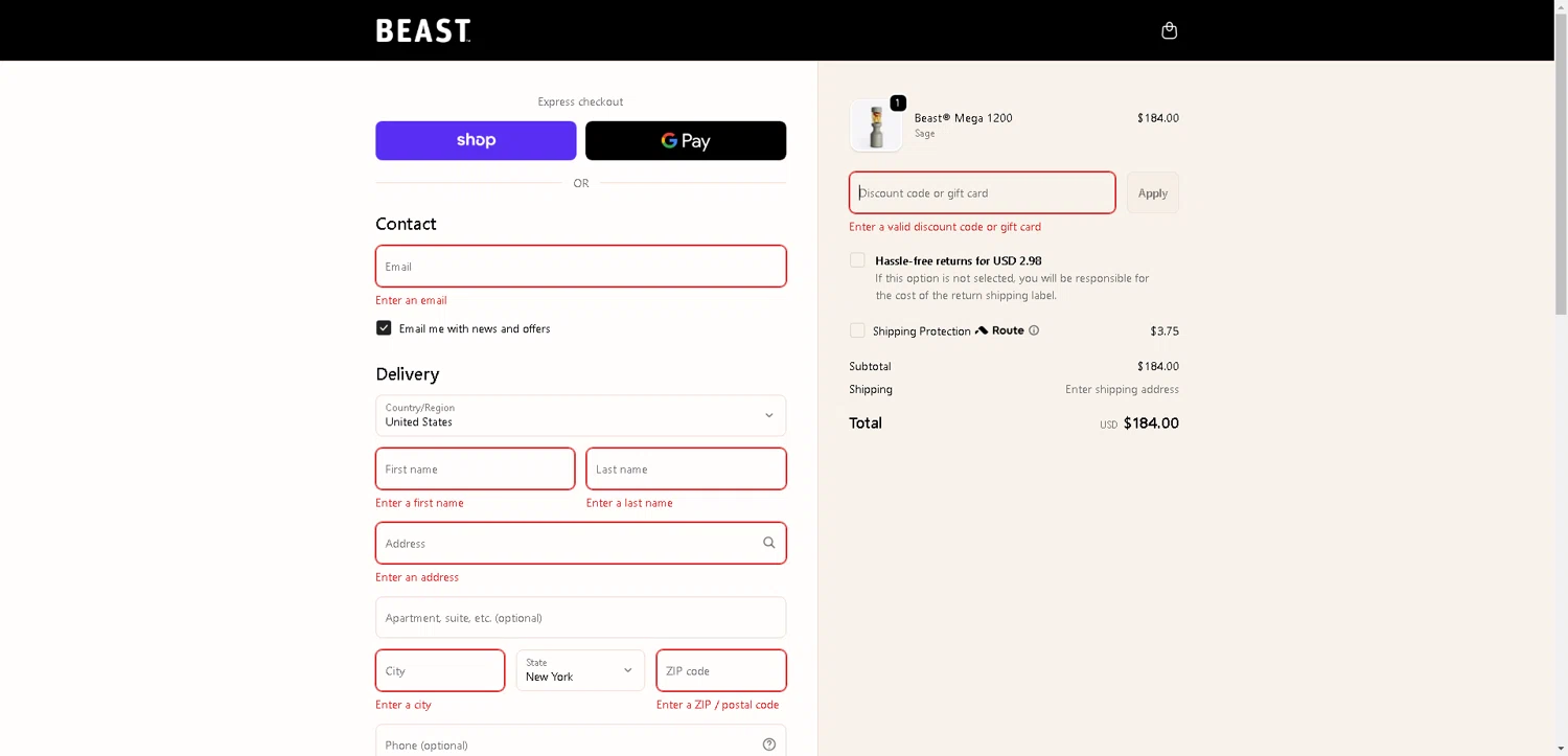 Beast Health promo code screenshot showing code NGUTIERREZ applied at Beast Health checkout page. Uploaded by SimplyCodes community member DealHunter6996 on Oct 11, 2025