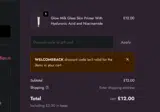 WELCOMEBACK coupon verification screenshot