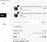 LAYING coupon verification screenshot