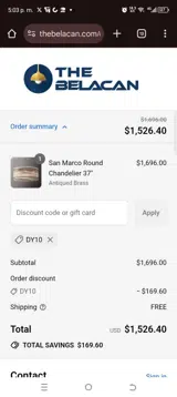 Dy10 coupon verification screenshot