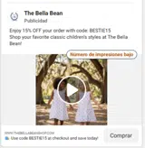 The Bella Bean coupon verification screenshot