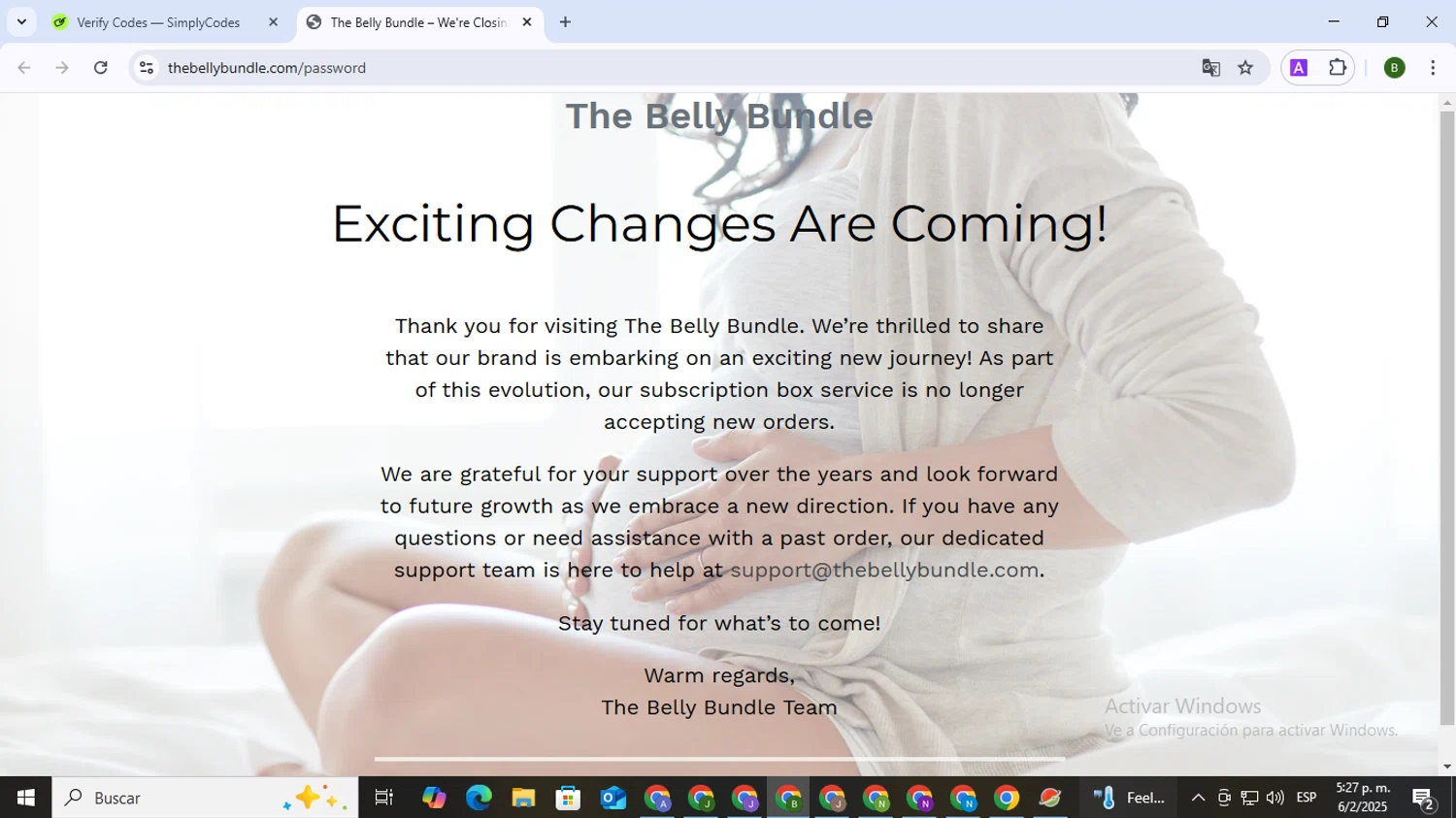 The Belly Boxes promo code screenshot showing code MOM15 applied at The Belly Boxes checkout page. Uploaded by SimplyCodes community member SaleVirtuoso5993 on Feb 6, 2025