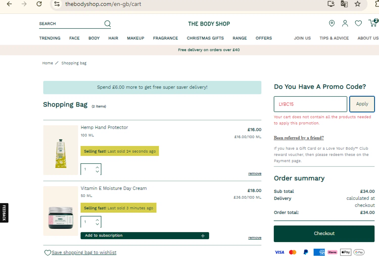 how to use The Body Shop coupons