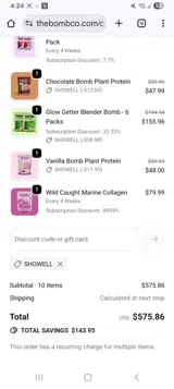 Showell coupon verification screenshot