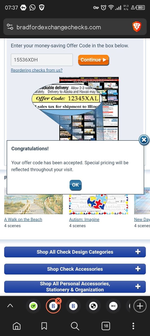 The Bradford Exchange Checks checkout page showing The Bradford Exchange Checks promo code box | Screenshot taken by SimplyCodes community member on Jun 4, 2024