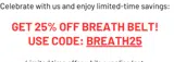 Breath25 coupon verification screenshot