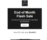 Breath20 coupon verification screenshot