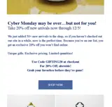 GIFTING20 coupon verification screenshot