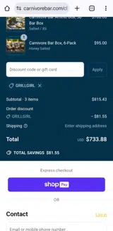 Grillgirl coupon verification screenshot