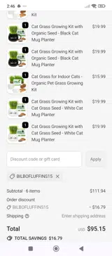 The Cat Ladies coupon verification screenshot