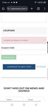 PAPACASPER coupon verification screenshot