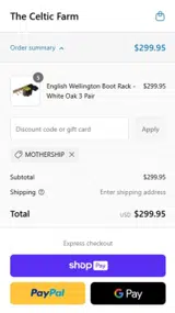 MOTHERSHIP coupon verification screenshot