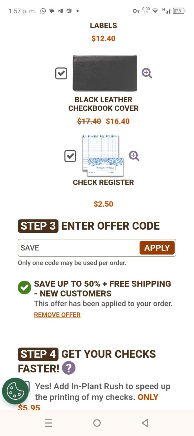 The Check Gallery checkout page showing The Check Gallery promo code box | Screenshot taken by SimplyCodes community member on Aug 2, 2025