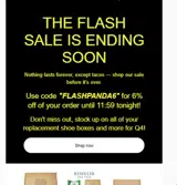 FLASHPANDA6 coupon verification screenshot