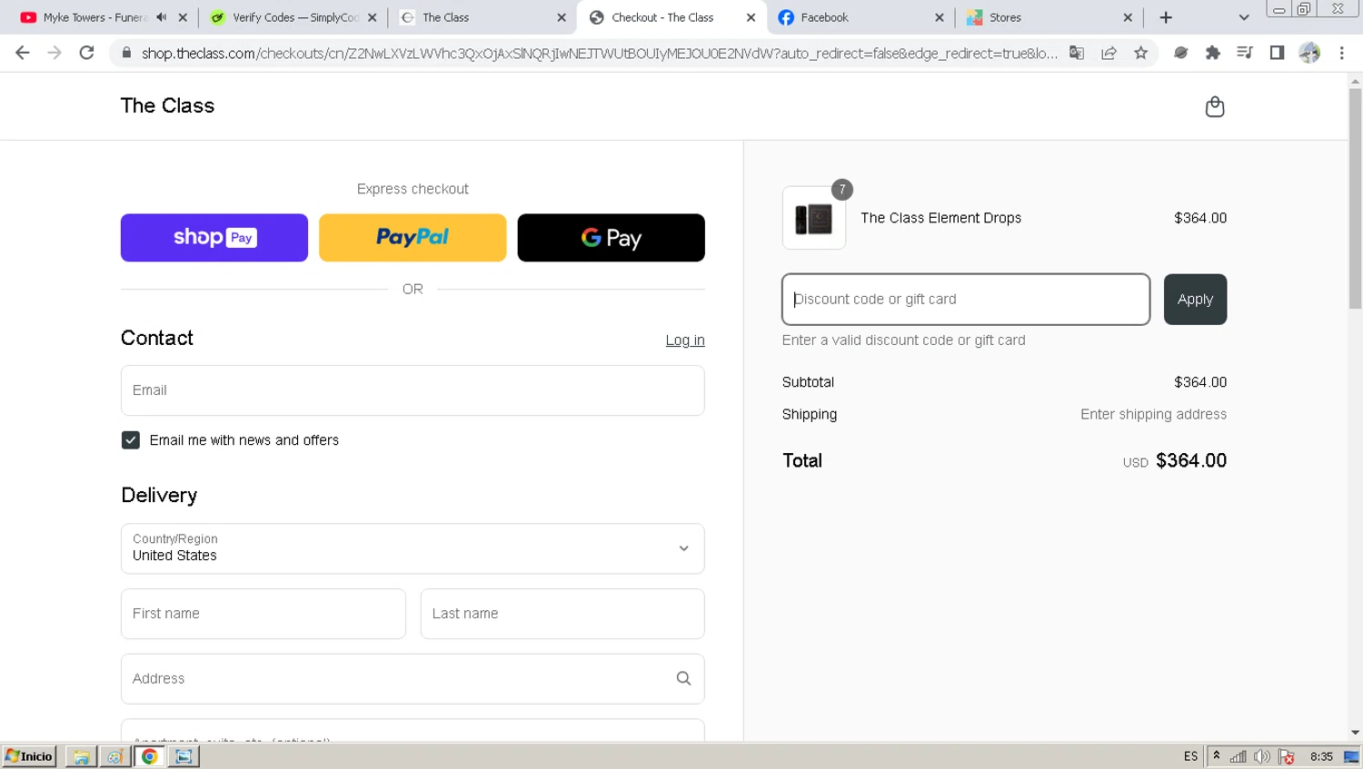 The Class promo code screenshot showing code BEGINAT40%OFF applied at The Class checkout page. Uploaded by SimplyCodes community member jesusalejandro on Apr 25, 2025