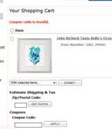 JULY4 coupon verification screenshot