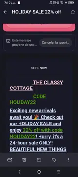 HOLIDAY22 coupon verification screenshot