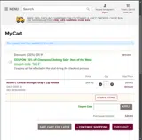 SALE coupon verification screenshot
