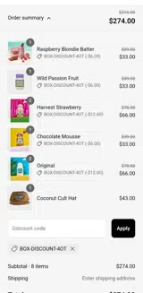 BOX-DISCOUNT-4OT coupon verification screenshot