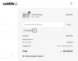 COLDLIFE coupon verification screenshot