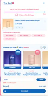 The Collagen Co. US coupon verification screenshot