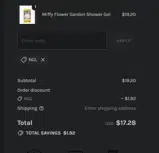 NGL coupon verification screenshot