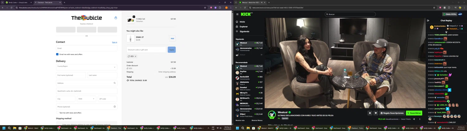 The Cubicle coupon code screenshot showing code JEDI applied at The Cubicle checkout page. Uploaded by SimplyCodes community member Davoxeneixe on Oct 16, 2025