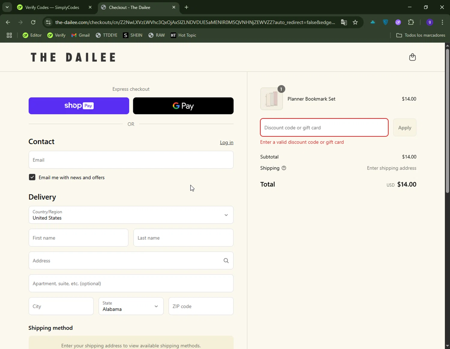 The Dailee discount code screenshot showing code TREATMOM applied at The Dailee checkout page. Uploaded by SimplyCodes community member CapitanCentella on May 19, 2025