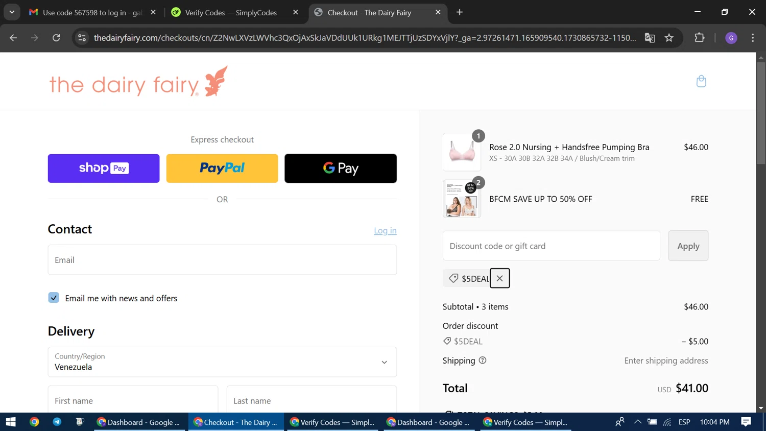 where to use The Dairy Fairy promo code box