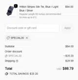 SPECIAL30 coupon verification screenshot