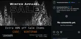 WINTER40 coupon verification screenshot