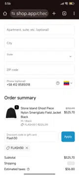Flash30 coupon verification screenshot