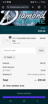 THE30 coupon verification screenshot