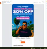 The Dopest coupon verification screenshot