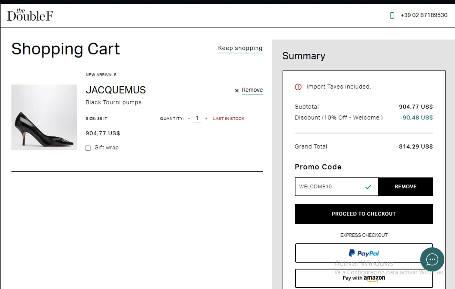 TheDoubleF promo code screenshot showing code WELCOME10 applied at TheDoubleF checkout page. Uploaded by SimplyCodes community member Lestara_23 on Oct 1, 2025