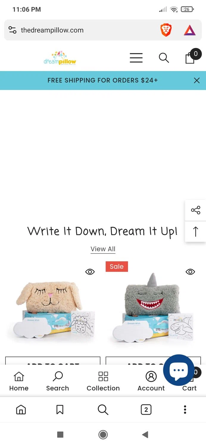 The Dream Pillow promo code screenshot showing code WELCOME10 applied at The Dream Pillow checkout page. Uploaded by SimplyCodes community member andaacagarpobre on Mar 5, 2025
