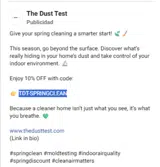 TDT-SPRINGCLEAN coupon verification screenshot