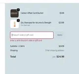 The Earthling Co. coupon verification screenshot