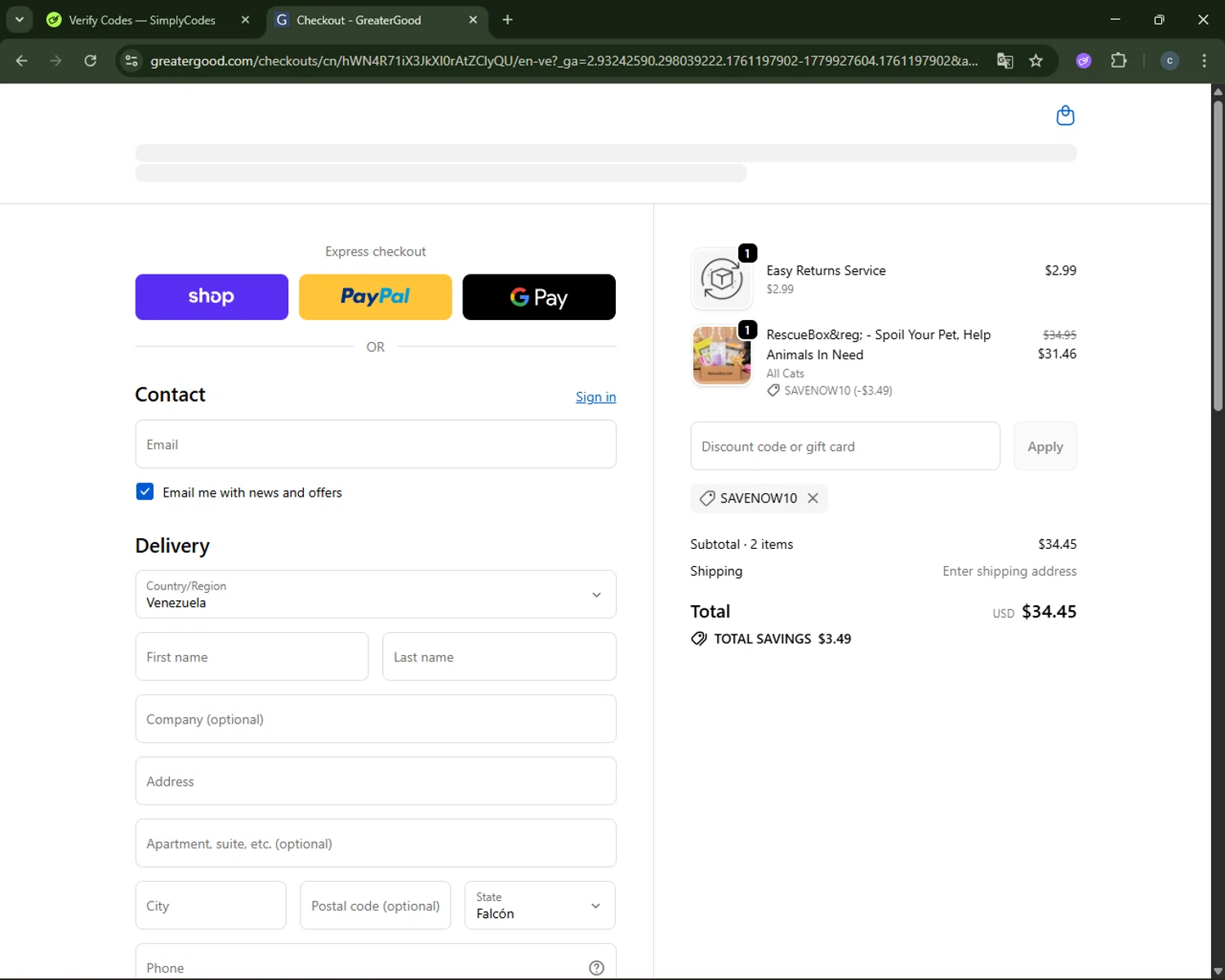 The Earth Site Store promo code screenshot showing code SAVENOW10 applied at The Earth Site Store checkout page. Uploaded by SimplyCodes community member CouponAce2971 on Oct 23, 2025