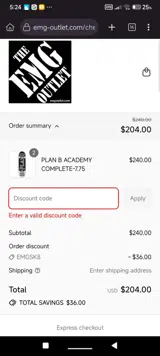 15JOCE coupon verification screenshot
