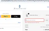 The Enchanted Home coupon verification screenshot