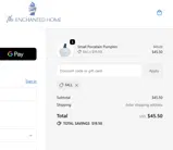 The Enchanted Home coupon verification screenshot