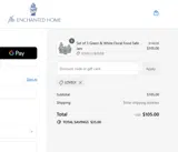 The Enchanted Home coupon verification screenshot